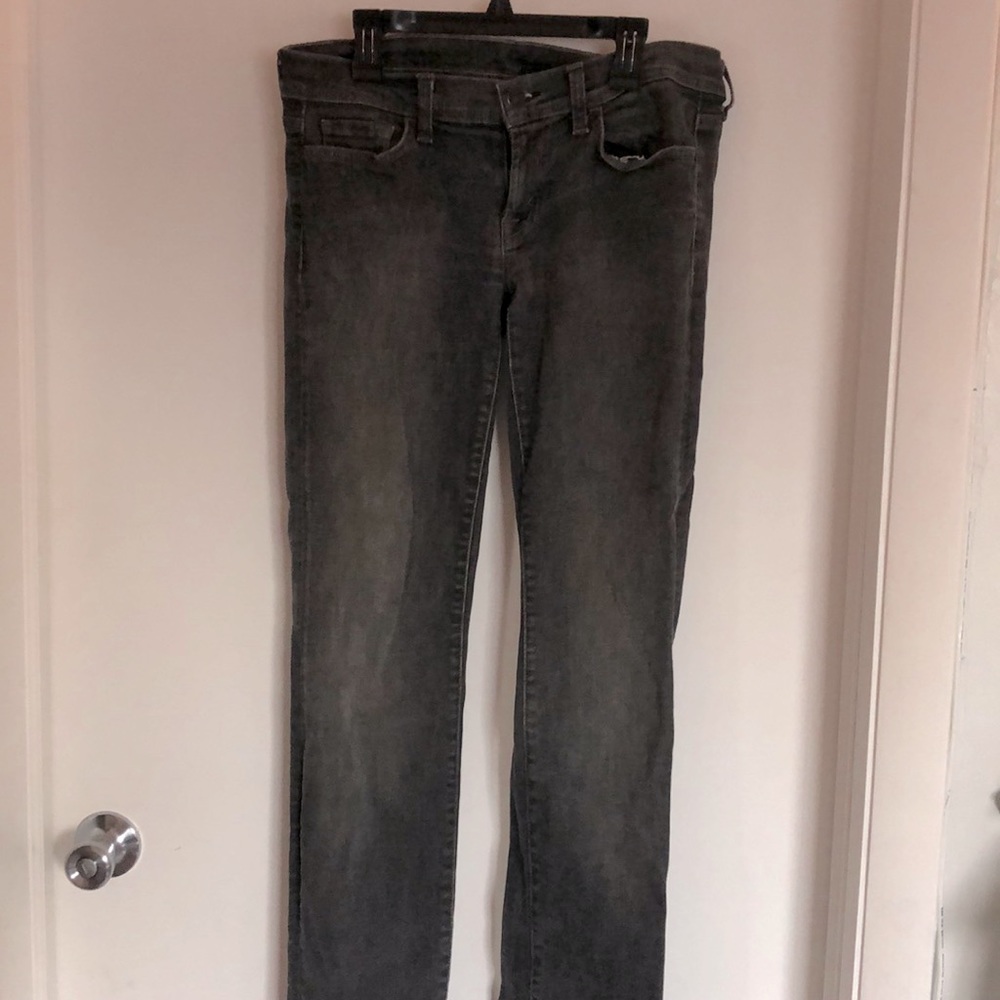 7 for all mankind Rocker distressed black jeans